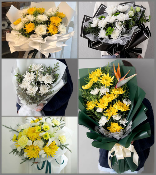 山东莱芜莱城区高庄街道郭家园村白事花束代送